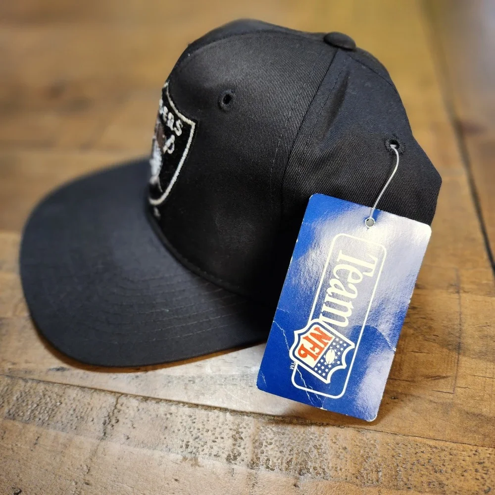Vintage Starter LA Raiders Snapback Hat Black Green Underbrim NFL Deadstock NWT - Picture 2 of 7